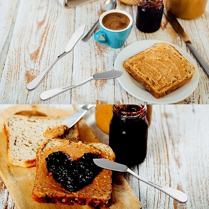 8pcs Stainless Steel Butter Knife, Cheese/Butter Spreaders, Breakfast Spreads - Image 5