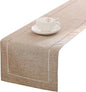 Tosewever Decorative Linen Table Runner Farmhouse Style Tabletop Collection 14 by Tosewever