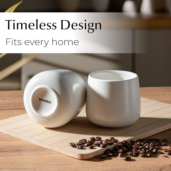 MIAMIO - Ceramic Cup Set of 4, Coffee Mugs - Nami | Coffee Cup Set / Ceramic - Image 7