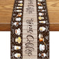 Coffee Time Table Runner, Retro Farmhouse Cafe Cup Tea Coffee Theme Wooden by Unknown