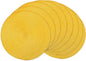 AHHFSMEI Round Braided Placemats 15 Inch Round Table Mats for Dining Tables Natural Woven Heat Resistant Place mats Set of 8 (Yellow,8)