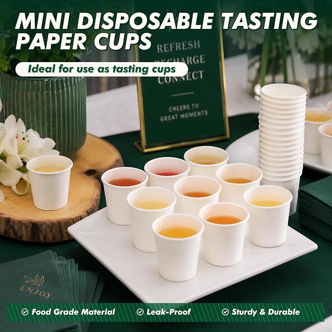 3 oz Bathroom Cups 200 Pack Small Paper Cups | Leak-Resistant Disposable Paper - Image 3