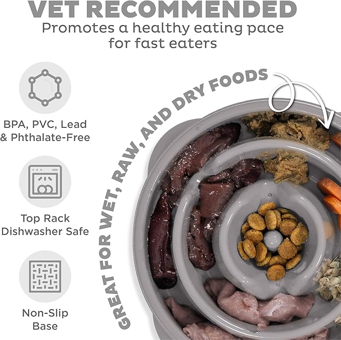 Outward Hound Fun Feeder Slo Bowl – Medium 2‑Cup Capacity, Slow Feeding - Image 3