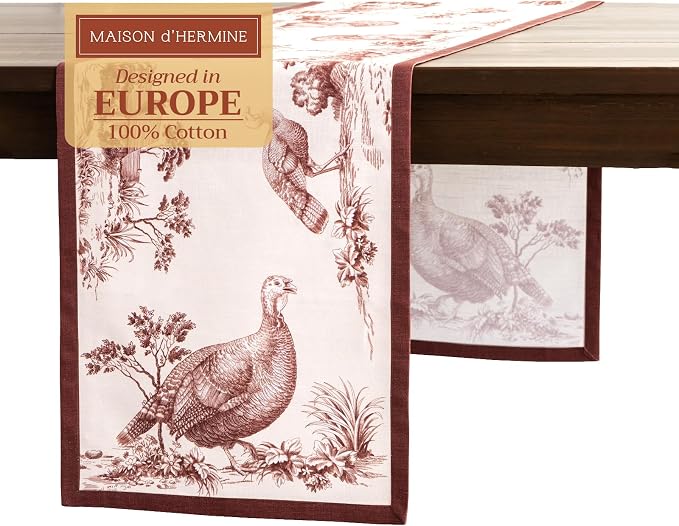 Maison d' Hermine Table Runner 100% Cotton 14.50" x 72" | Table Runners 72 by MaisondHermine