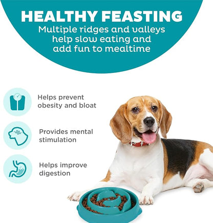 Outward Hound Fun Feeder Slo Bowl – Medium 2‑Cup Capacity, Slow Feeding - Image 2