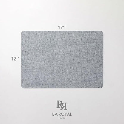 Faux Leather Placemats Set of 6 Vinyl Washable Wipeable Table Mats for Kitchen Dining Table Heat Resistant Waterproof Modern Indoor/Outdoor Placemats Non-Slip Easy Clean Place Mats (Stargaze)