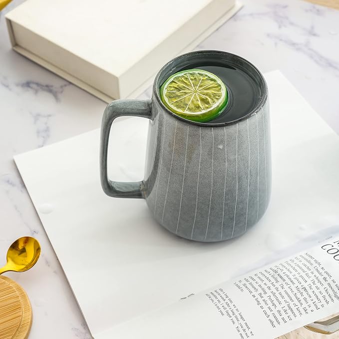 Large Ceramics Coffee Mugs, - Image 4