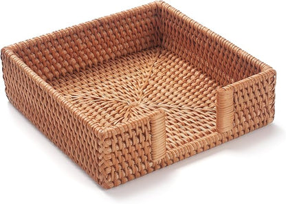 Rattan Napkin Holder Square, Napkin Holders by YANGQIHOME