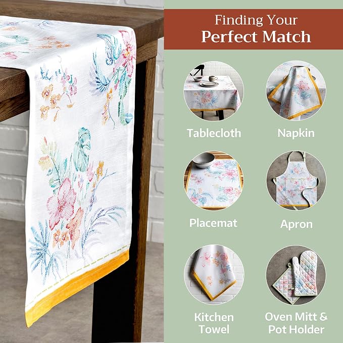 Maison d' Hermine Table Runner 100% Cotton 14.50" x 108" | Table Runners 108 - Image 6