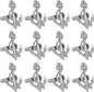 ALPHA Living HOME Silver Napkin Rings Set of 12 - Durable & Versatile, Elegant Metal Napkin Rings for Table Settings, Special Occasions, Easter Table Decor & Gift Giving Ideas Silver