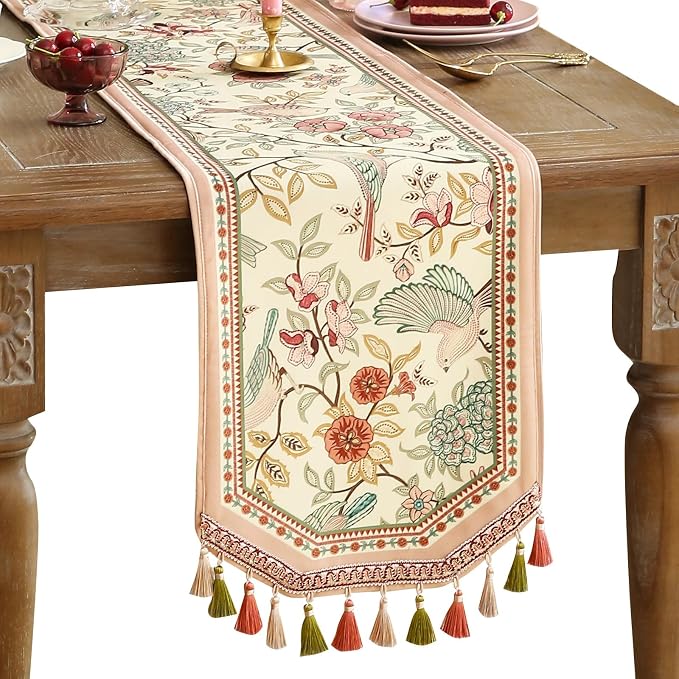 Patdrea Designer Vintage French Velvet Table Runner, Dining Room Living Room by patdrea