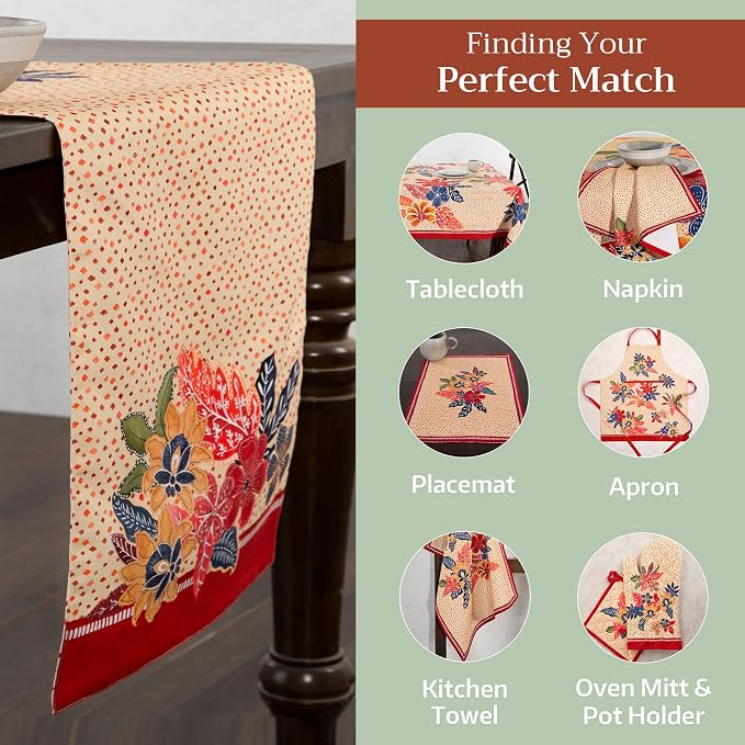 Maison d' Hermine Table Runner 100% Cotton 14.50" x 72" | Table Runners 72 - Image 5