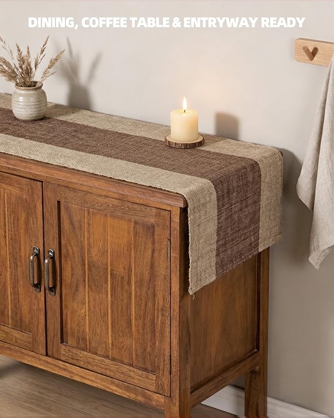 Table Runner, 13.8" × 72", 100% Natural Ramie, Handwoven | 100% Natural Ramie - Image 4