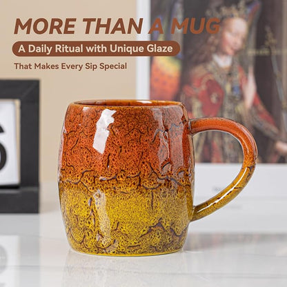 Handmade 22oz Ceramic Coffee Mug, Ergonomic Large Handle, Ideal Gift - Image 6