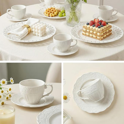 6 oz White Cappuccino Mug - Image 7