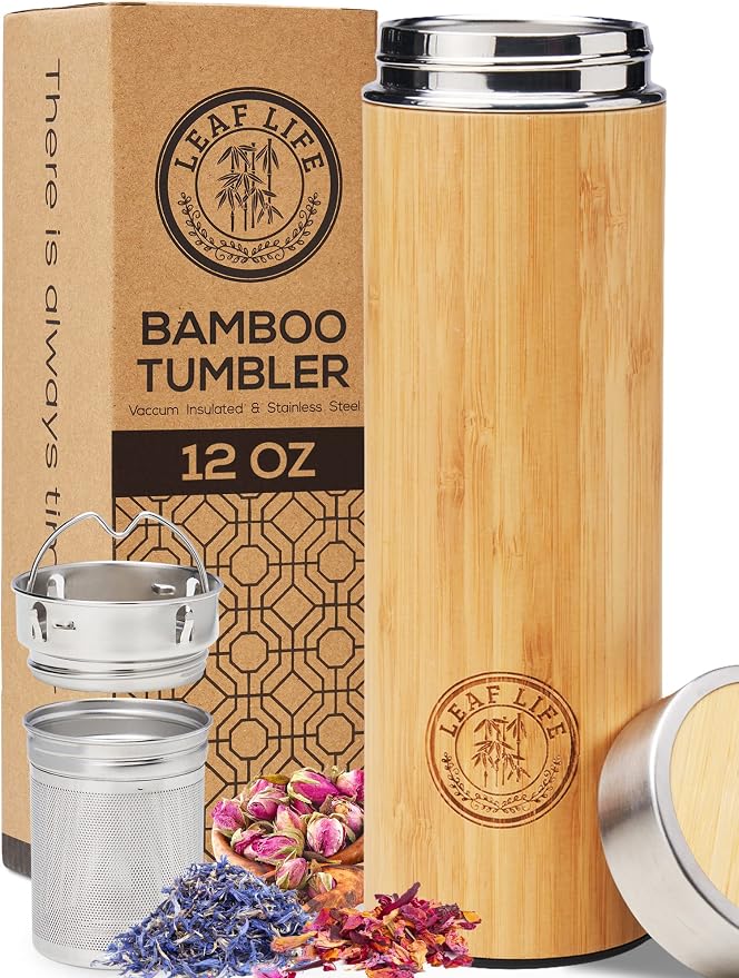 Leaflife Premium Bamboo Tea Infuser Bottle by LeafLife
