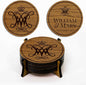 LazerEdge William & Mary Tribe Wooden Coaster Set - Cherry Wood - Officially Licensed Product - 4-Pack