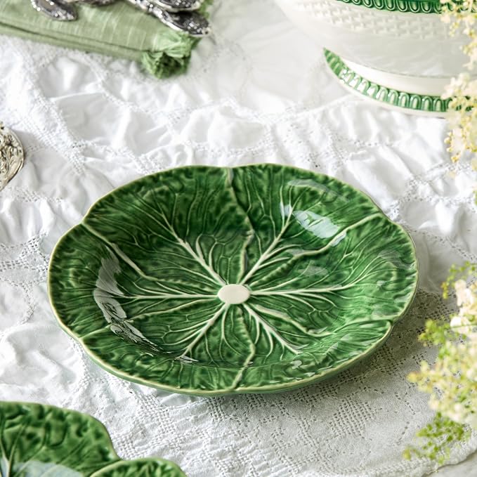 Le Jardin Green Cabbage Plates 3D SALAD/DESSERT PLATES, SET OF FOUR - Image 3