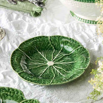 Le Jardin Green Cabbage Plates 3D SALAD/DESSERT PLATES, SET OF FOUR - Image 3