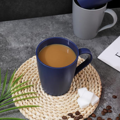 Coffee Mugs Set of 6, 12 Ounce Plastic Coffee Cups Set, 3 Basic Colors | - Image 4