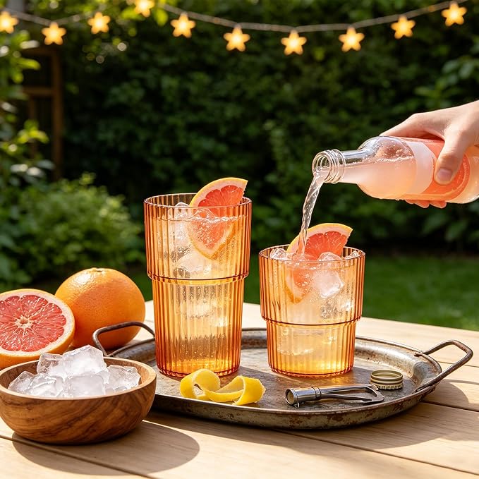 48 Pack Plastic Wine Glasses, 16 Oz Highball Glasses & 12 Oz Cocktail Glasses - Image 4