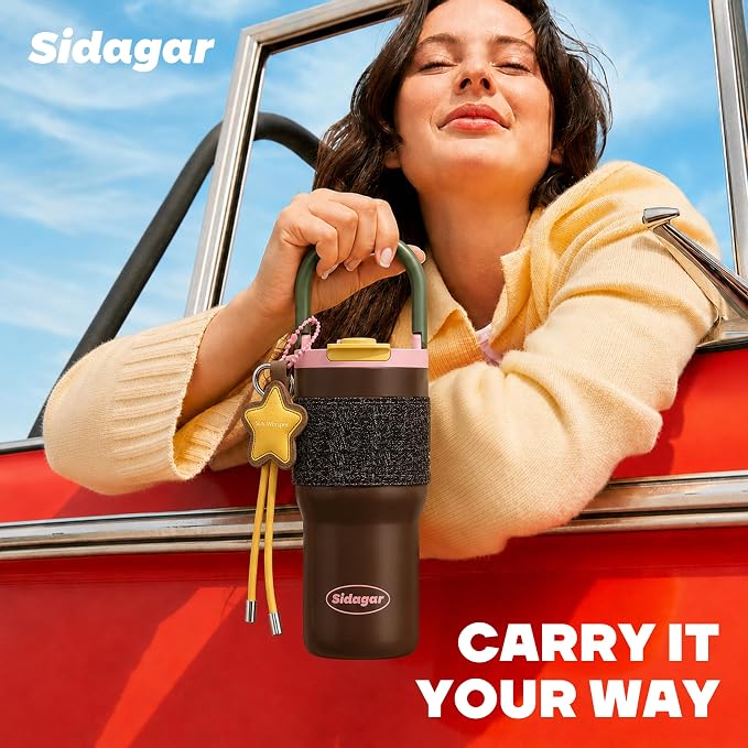 25oz Insulated Tumbler Ceramic Stainless Steel Water Bottle, Leak Proof - Image 4