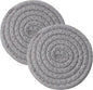 Round Drink Coasters Cotton Woven Absorbent Bar Coasters Housewarming Gift by PPhtony
