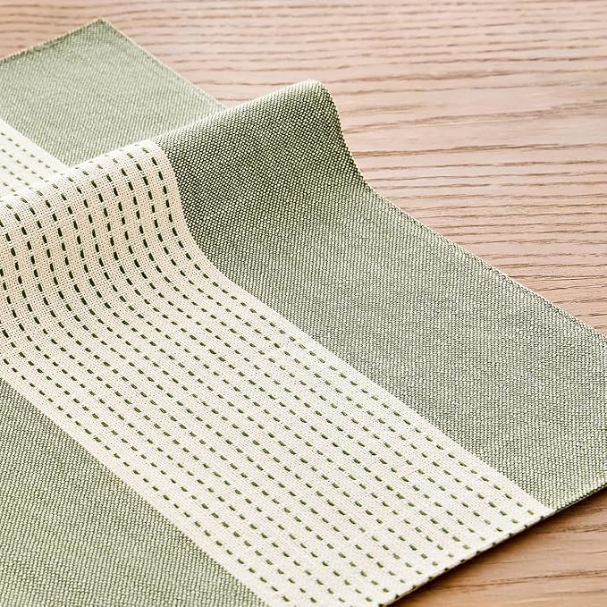 Wracra Linen Placemats, 12 x 18 Inch Set of 4 Placemats, Farmhouse Macrame - Image 3
