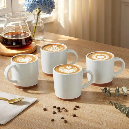 E-far Ceramic Coffee Mug Set of 4, 12oz Stoneware Coffee Cup - Image 4