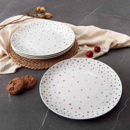Mikasa Millie Gold Metallic Set of 4 Dinner Plates, 10.5 Inch - Image 5