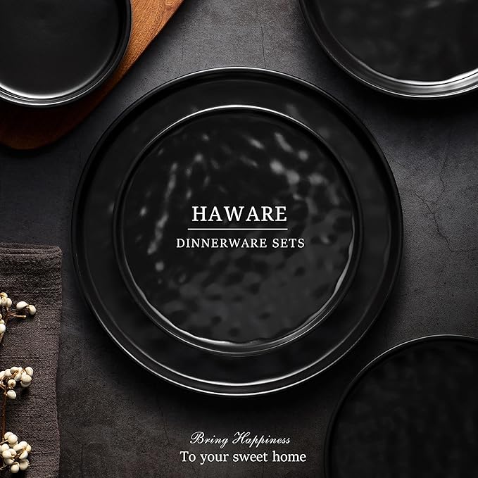 HaWare Dinnerware Sets, 24-Piece Stoneware Dish Set - Image 7