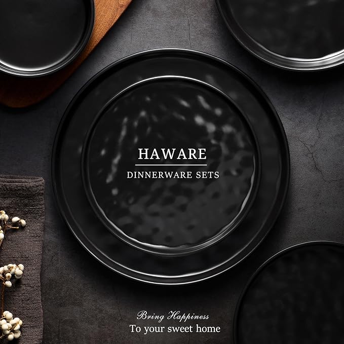 HaWare Dinnerware Sets, 6-Piece Plates and Bowls Set, Stoneware Dish Set - Image 7