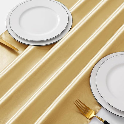 Manyshofu Yellow Gold Satin Table Runner 12x108 - Image 2