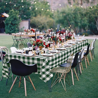54 x 80 Inch Checkered Tablecloth Rectangle - Image 2