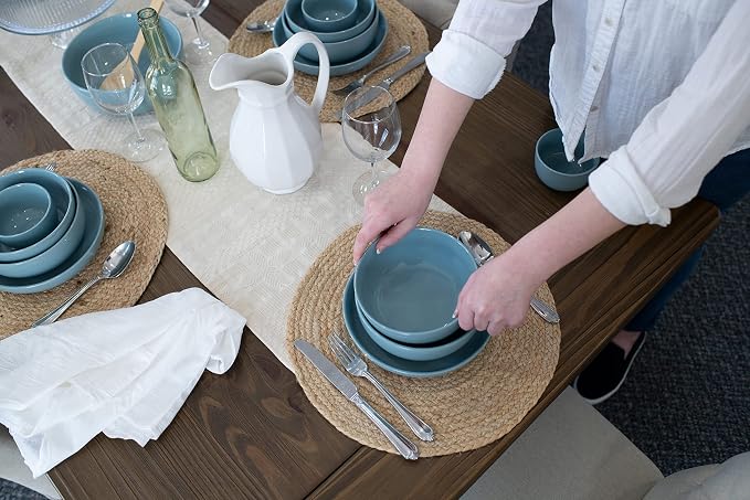 Elanze Designs Bistro Glossy Ceramic 7 inch Dinnerware Bowls Set of 4 - Image 6