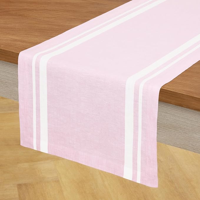 Solino Home 100% Pure Linen Table Runner, 14 x 48 in - Image 2