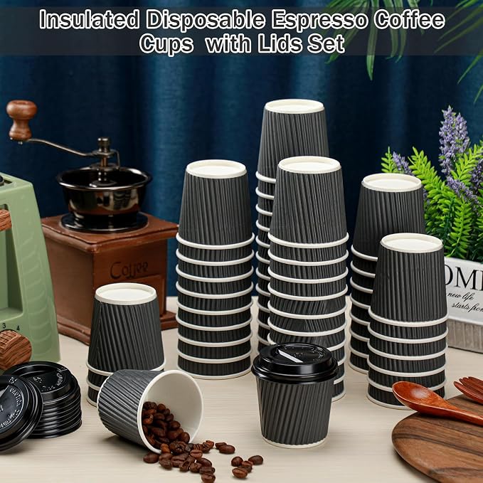 Uiifan 100 Set 4oz Disposable Espresso Cups - Image 4