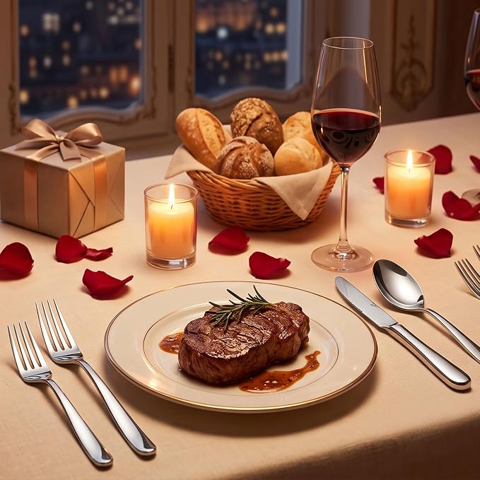 LIANYU 60-Piece Heavy Duty Silverware Set - Image 3