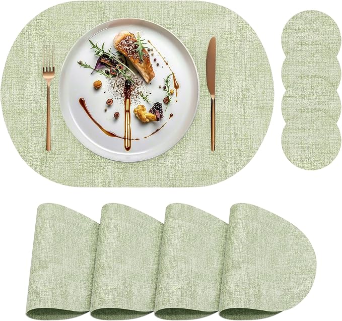 Faux Leather Placemats Set of 4 by yuuzue