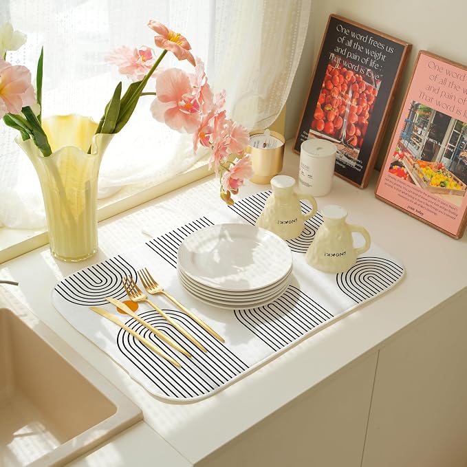 Boho Mid Century Dish Drying Mat - Image 5