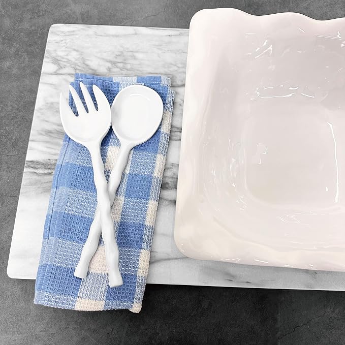 UP Wave Handle Melamine Salad Servers, Serving Utensil Set, Includes Serving - Image 9