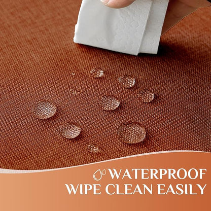 Softalker Extra Lang Table Cloth for 6/8 Foot Rectangle Table 60x120 inch Faux Linen Tablecloth Outdoor Waterproof Stain and Wrinkle Resistant Table Cover for Fall Garden Party Picnic Decor Tabletop