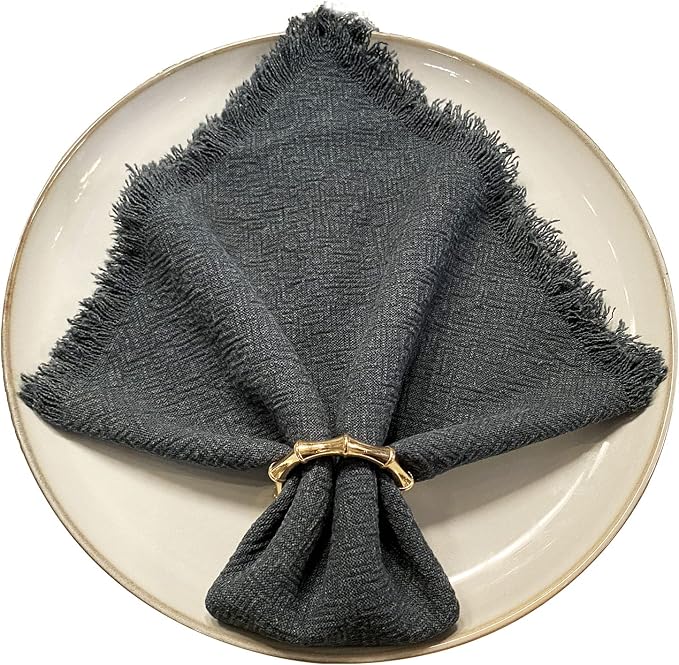 Napkin Rings Set of 12, Family Dinner, Thanksgiving, and Party by Kintyno