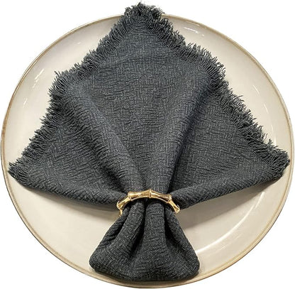 Napkin Rings Set of 12, Family Dinner, Thanksgiving, and Party by Kintyno
