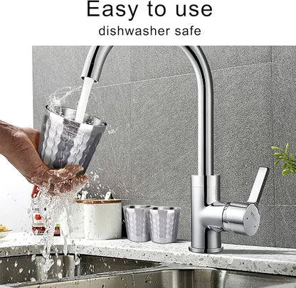 Beasea Stainless Steel Cups, 4 Pack 6oz Metal Drinking Stackable Double Wall - Image 6