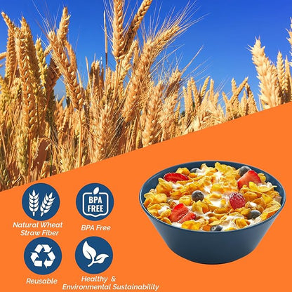 32 Ounce Cereal Bowls, Unbreakable Wheat Straw Fiber Bowl, Lightweight Kitchen - Image 3