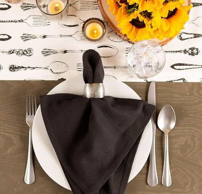 DII Decorative Assorted Silver Napkin Ring Set, One Size - Image 5