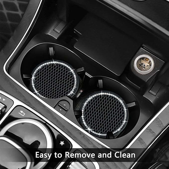 4PCS 2.75 Inch Bling Auto Car Cup Holder Insert Coasters Silicone Anti-Slip - Image 6
