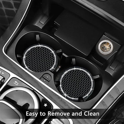 4PCS 2.75 Inch Bling Auto Car Cup Holder Insert Coasters Silicone Anti-Slip - Image 6