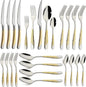 Gold Silverware Set 20-Piece Stainless Steel Flatware Cutlery Set | Service by X-zrew